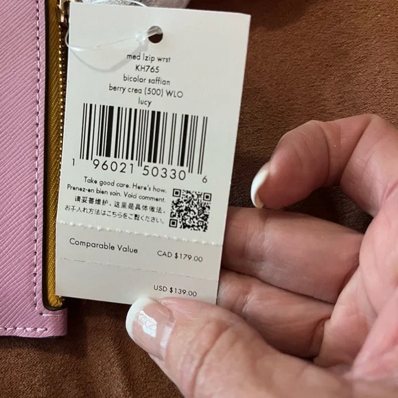 NWT Kate Spade BiColor medium zip wristlet! Pink and Yellow - Picture 7 of 14